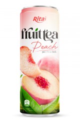 330ml_Sleek_alu_can_Peach_juice_tea_drink_healthy_with_green_tea