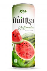 330ml_Sleek_alu_can_watermelon_juice_tea_drink_healthy_with_green_tea_leaves