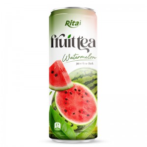330ml_Sleek_alu_can_watermelon_juice_tea_drink_healthy_with_green_tea_leaves