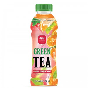 450ml_bottle_best_green_tea_drink_mix_orange_kumquat_mint_flavours