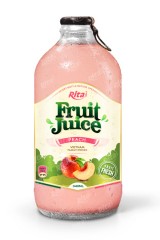 Peach_fruit_juice_340ml_glass_bottle_