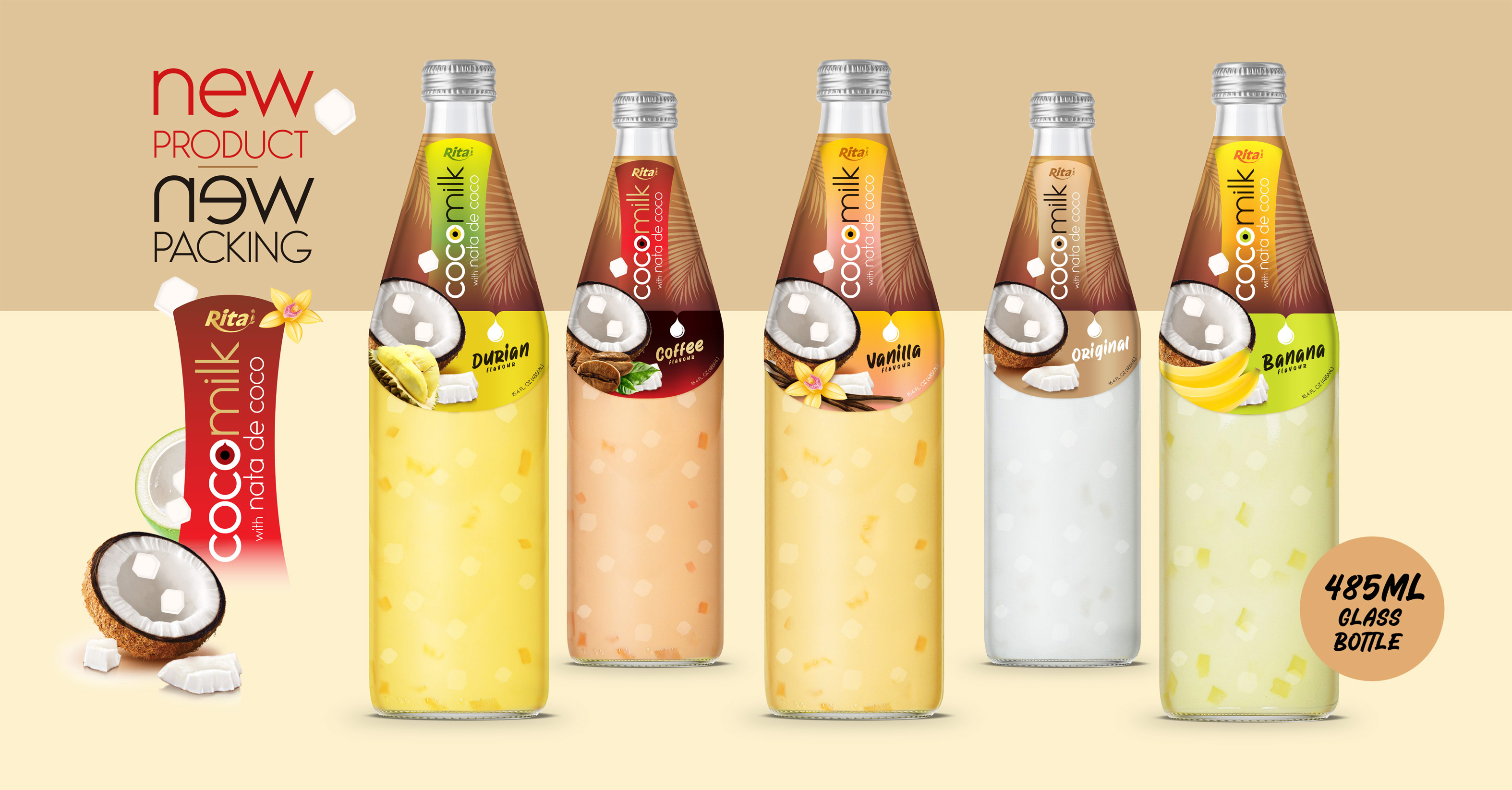 Design Coco Milk with nata de coco 485ml