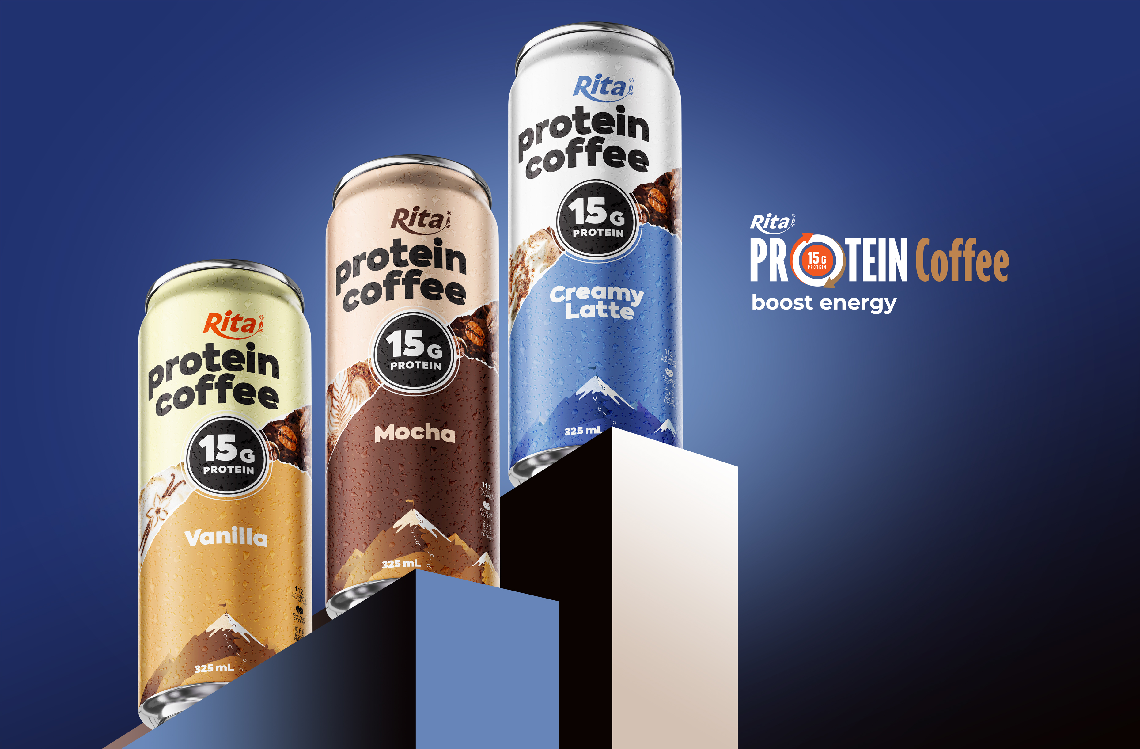 Rita High Protein Coffee Mocha Drink 15g Protein – RTD Coffee Beverage 325ml Poster 2