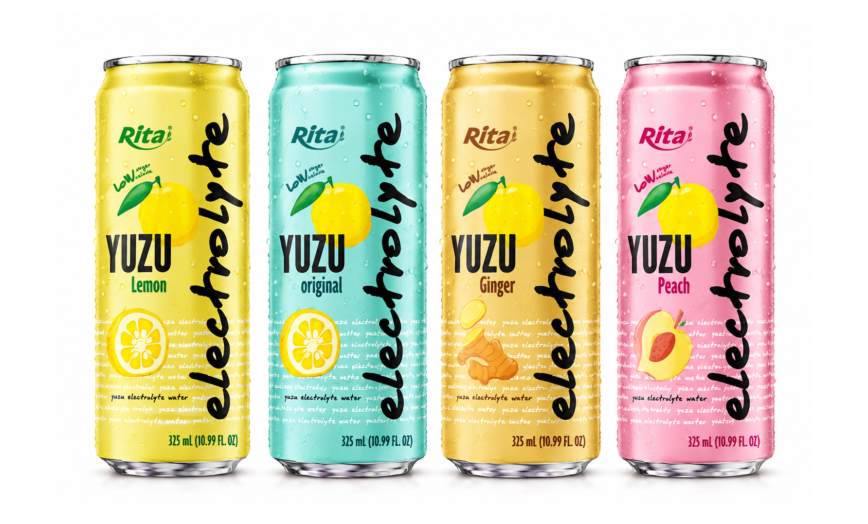 Yuzu Electrolyte Water Drink 325ml  Low Sugar Hydration Beverage Poster 2