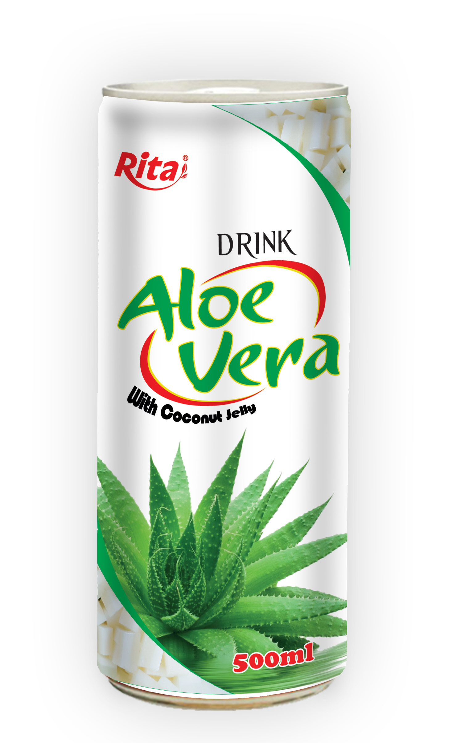500ML الصبار مع جيلي جوز الهند