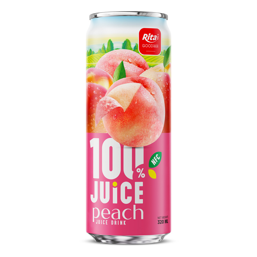 عصير الخوخ 100٪ عبوة أنيقة 320 مل