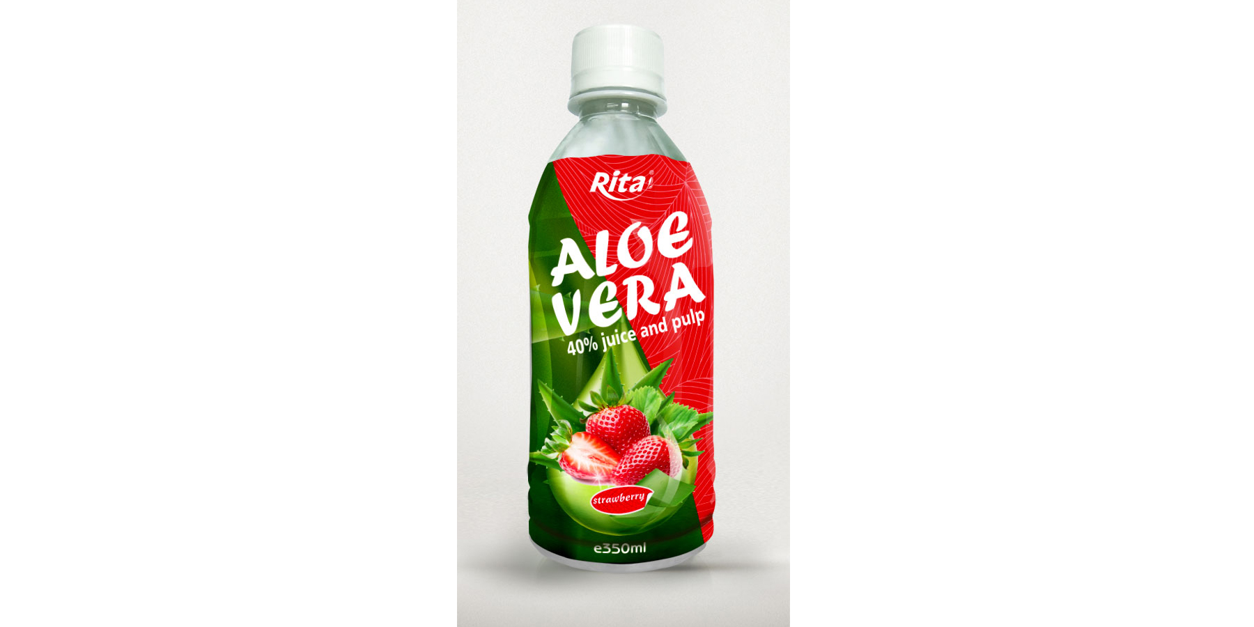 الصبار مع عصير الفراولة الشعر 350ml الحيوانات الأليفة زجاجة
