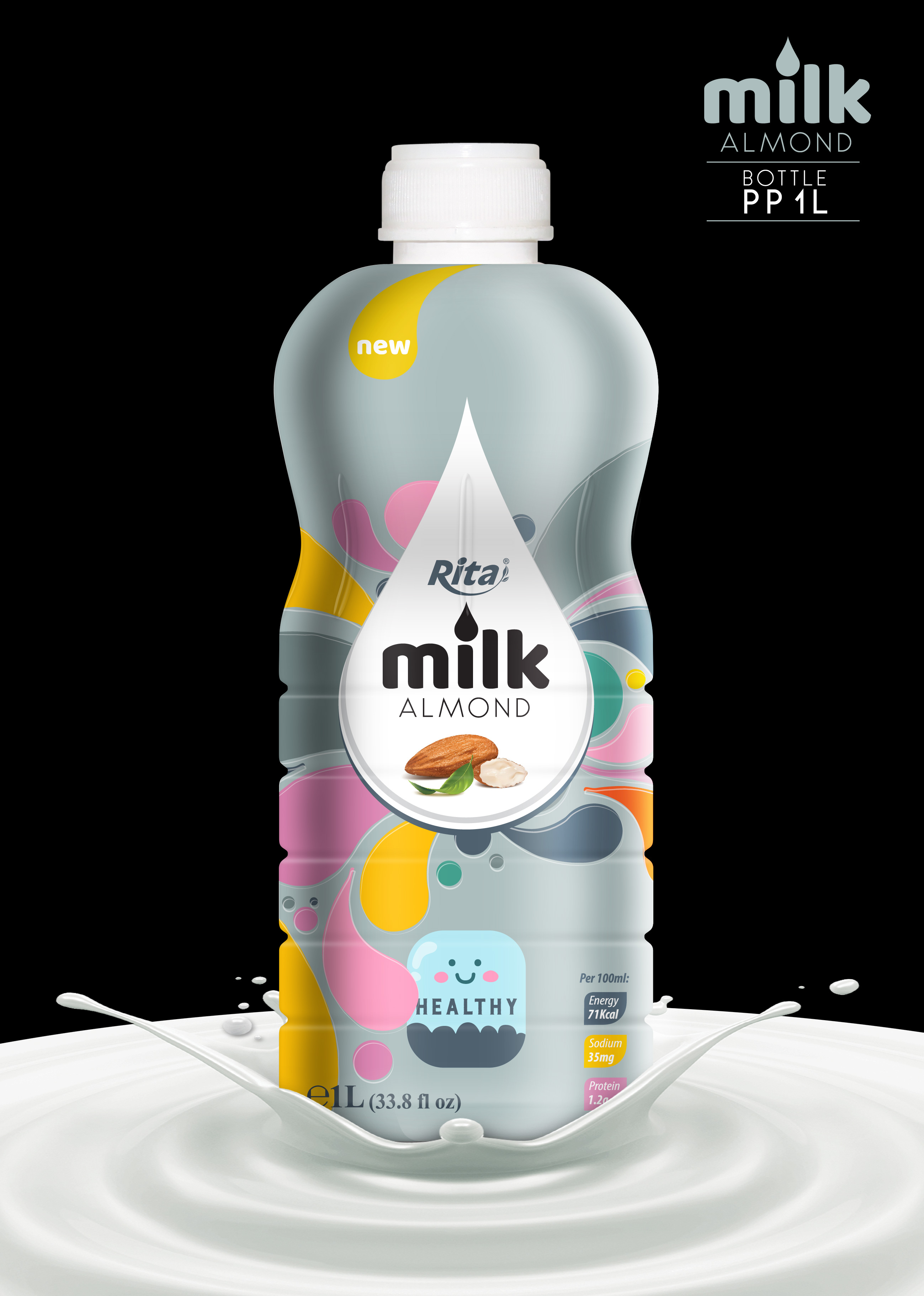 زجاجة PP 1L المكسرات الحليب 01
