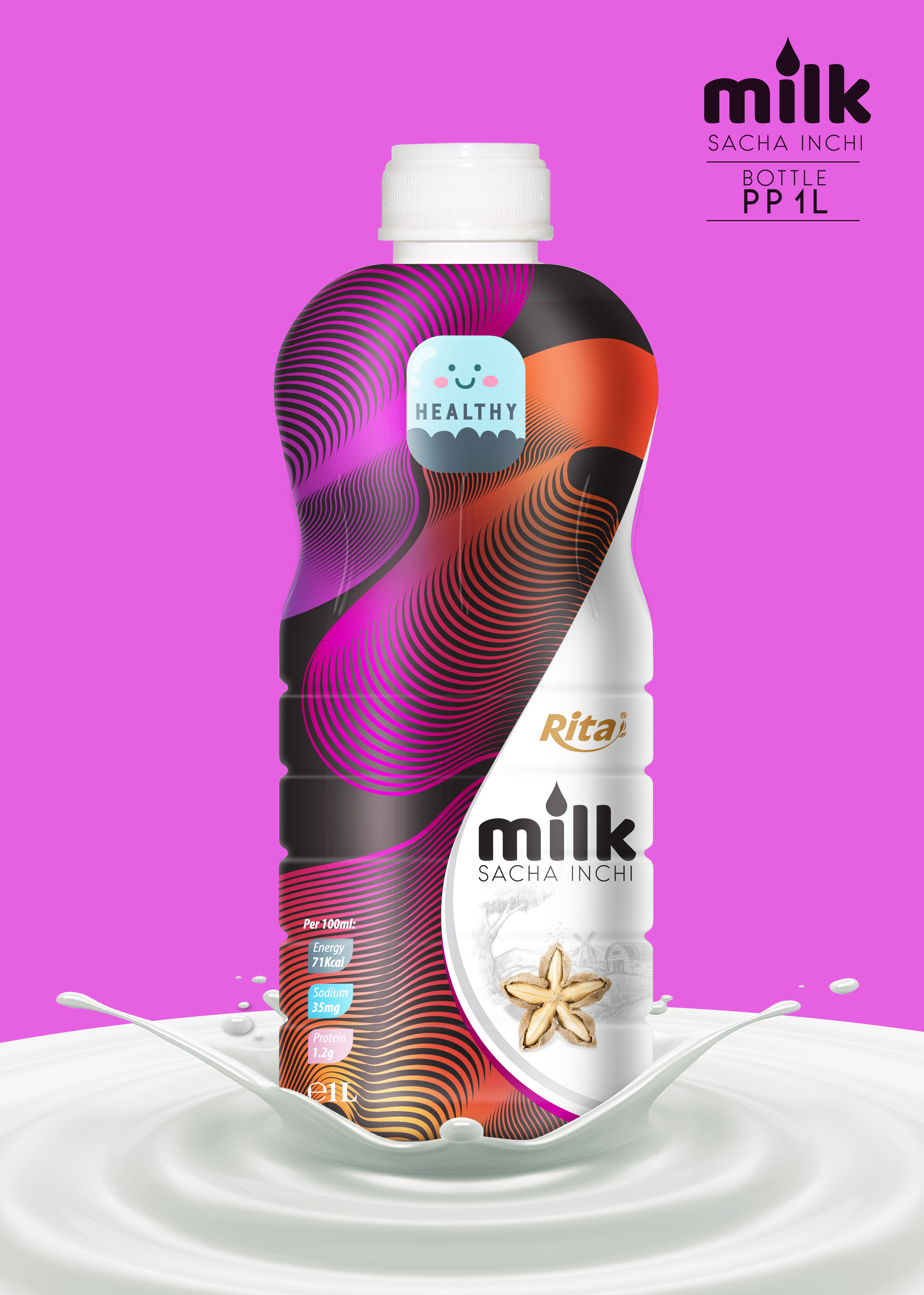 زجاجة PP 1L المكسرات الحليب 02