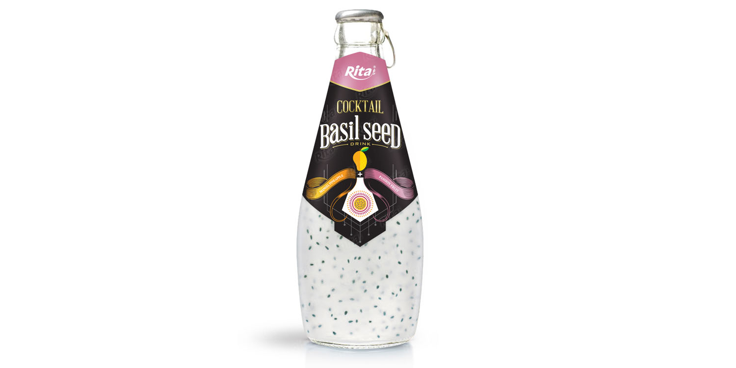 نكهة كوكتيل مع زجاجة 290ml بذور الريحان