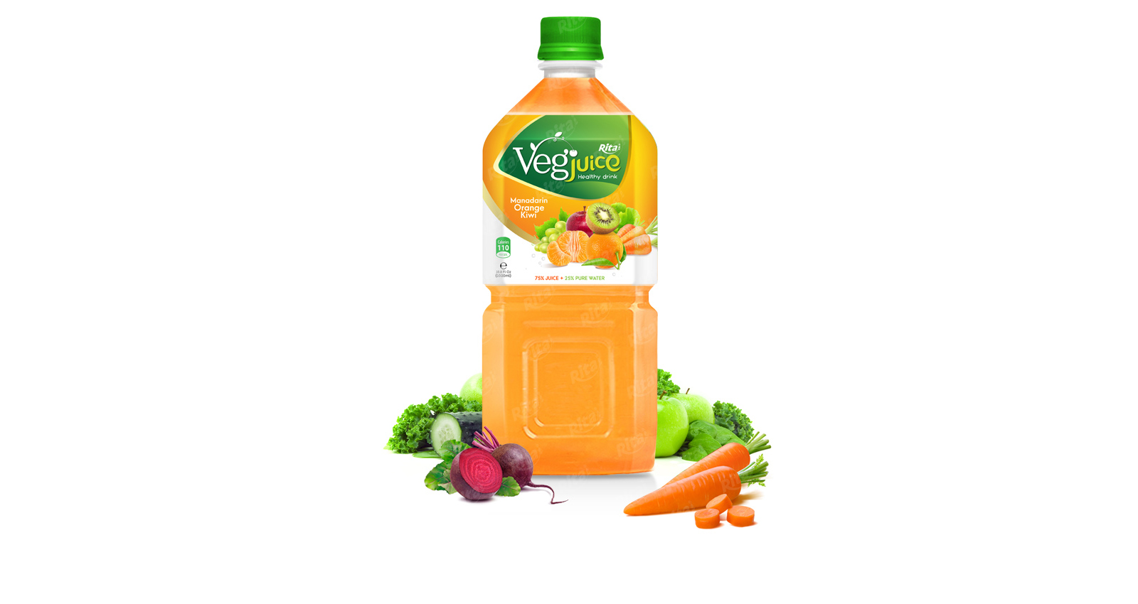 ريتا الخضار البرتقال الكيوي زجاجة بيت 1000ml