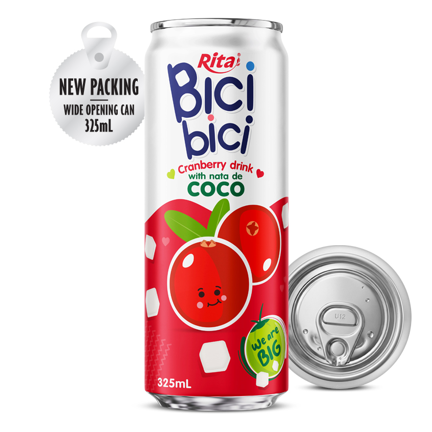 Bici Bici 325 مل مشروب التوت البري مع ناتا دي كوكو (علبة واسعة الفتحة)