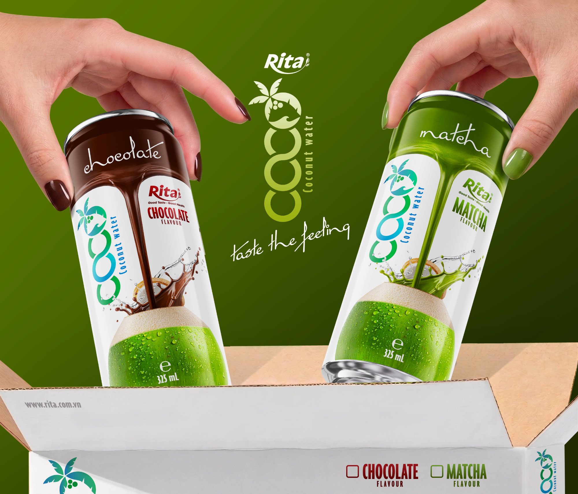 Coconut water with  Chocolate Flavor 325ml sleek can Poster 2