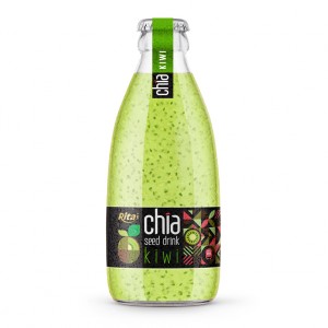 250ml_glass_bottle_Chia_seed_drink_with_kiwi_flavor_RITA_brand