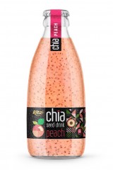 250ml_glass_bottle_Chia_seed_drink_with_peach_flavor_RITA_brand