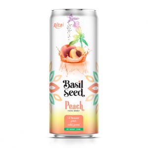 330ml_cans_Basil_seed_drink_with_Peach_juice