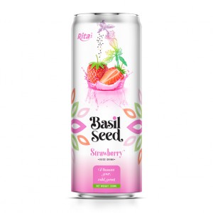 330ml_cans_Basil_seed_drink_with_Strawberry_juice