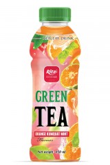450ml_bottle_best_green_tea_drink_mix_orange_kumquat_mint_flavours