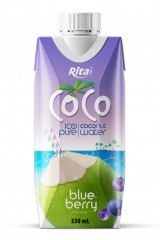 COCO_100_pure_coconut_water_with_blueberry_flavour_330ml_Paper_box