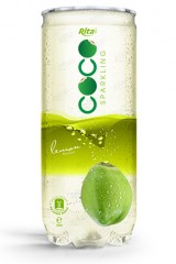 Sparking_coconut_water_with_lemon_flavor_250ml_Pet_can_