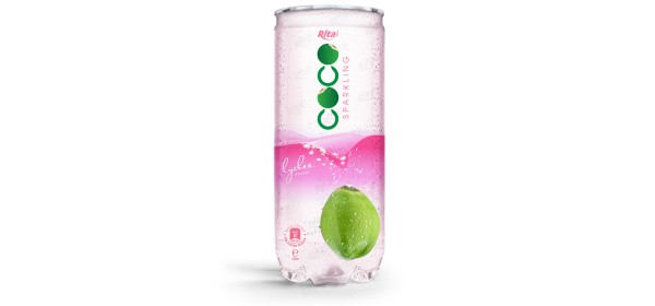 Sparking_coconut_water_with_lychee_flavor_250ml_Pet_can_