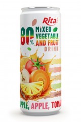sleek_can_320ml_80_Vegetable_fruit_drink_good_health