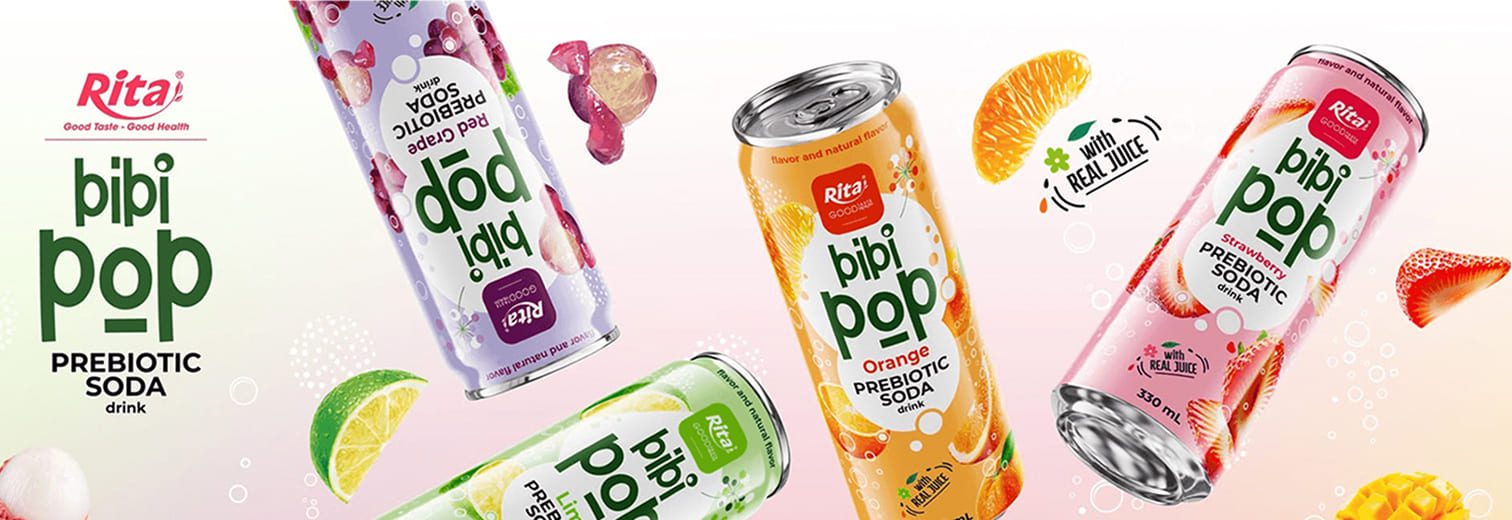 مجموعة مشروبات bibi pop الغازية من RITA